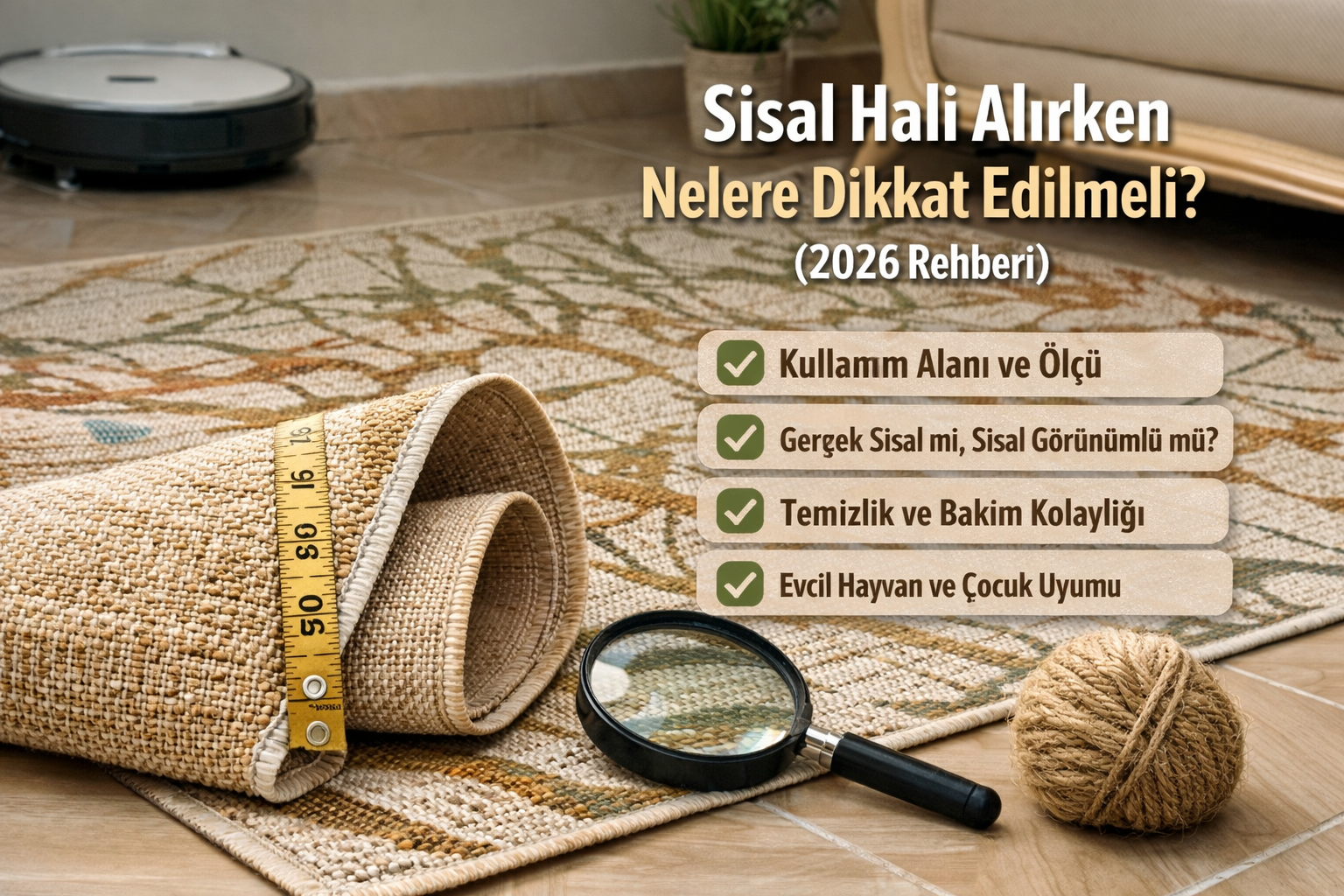 Robot Süpürge Sisal Halıda Takılırmı?