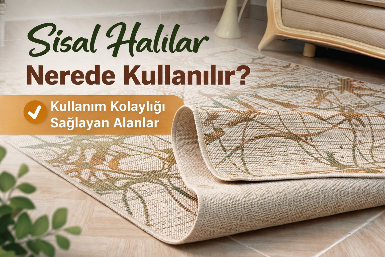 Sisal Halılarımız Nerede Kullanılır?